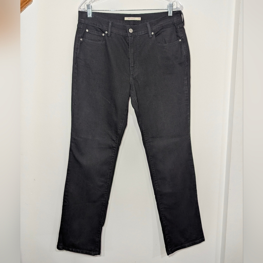 Levi's 505 Straight Leg Women’s 12 Classic Black Denim Jeans